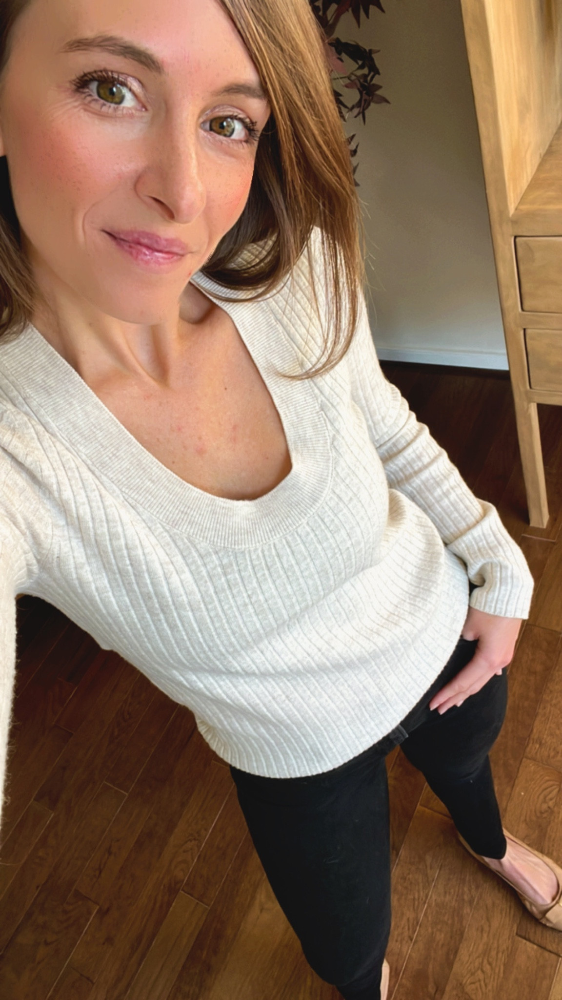 Fall ootd using my fall capsule wardrobe to mix and match closet staples.

Love these AF high rise super skinny jeans. Could easily be dressed up or down. 

My favorite Scoopneck is part of Target Circle week. 30% off today! 
I have the oatmeal and chocolate brown colors.

Nike air + Cole Haan flats! The best purchase I ever made!

#LTKover40 #LTKsalealert #LTKSeasonal