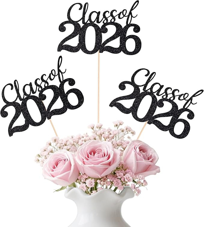 12 Pcs Class of 2026 Graduation Decorations, Table Centerpieces Grad Cake Topper Party Favors, Gr... | Amazon (US)
