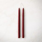 Dark Red Taper Candles Set of 2 + Reviews | CB2 | CB2
