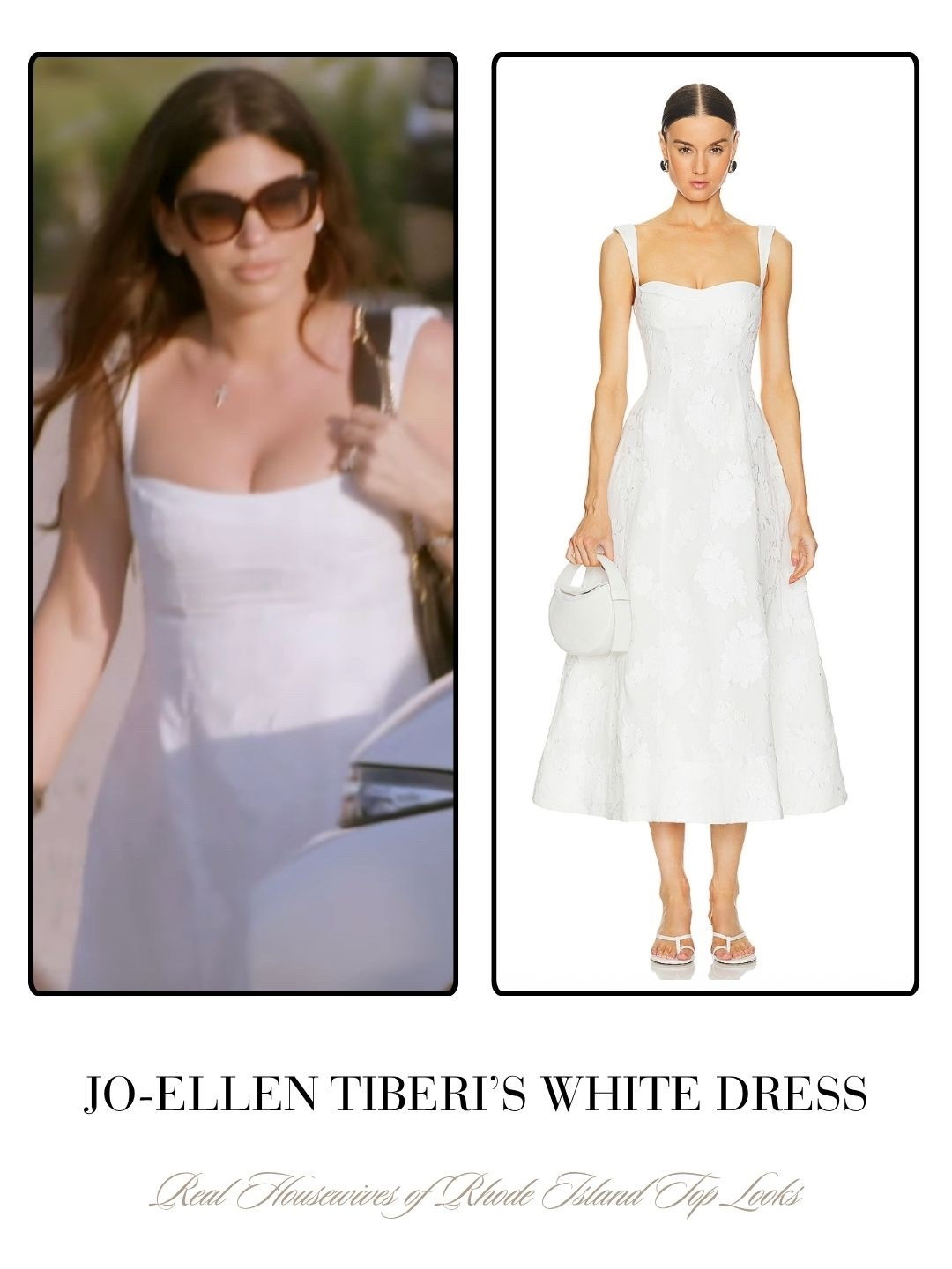 Jo-Ellen Tiberi’s White Dress on The Real Housewives of Rhode Island Season 1 Episode 1