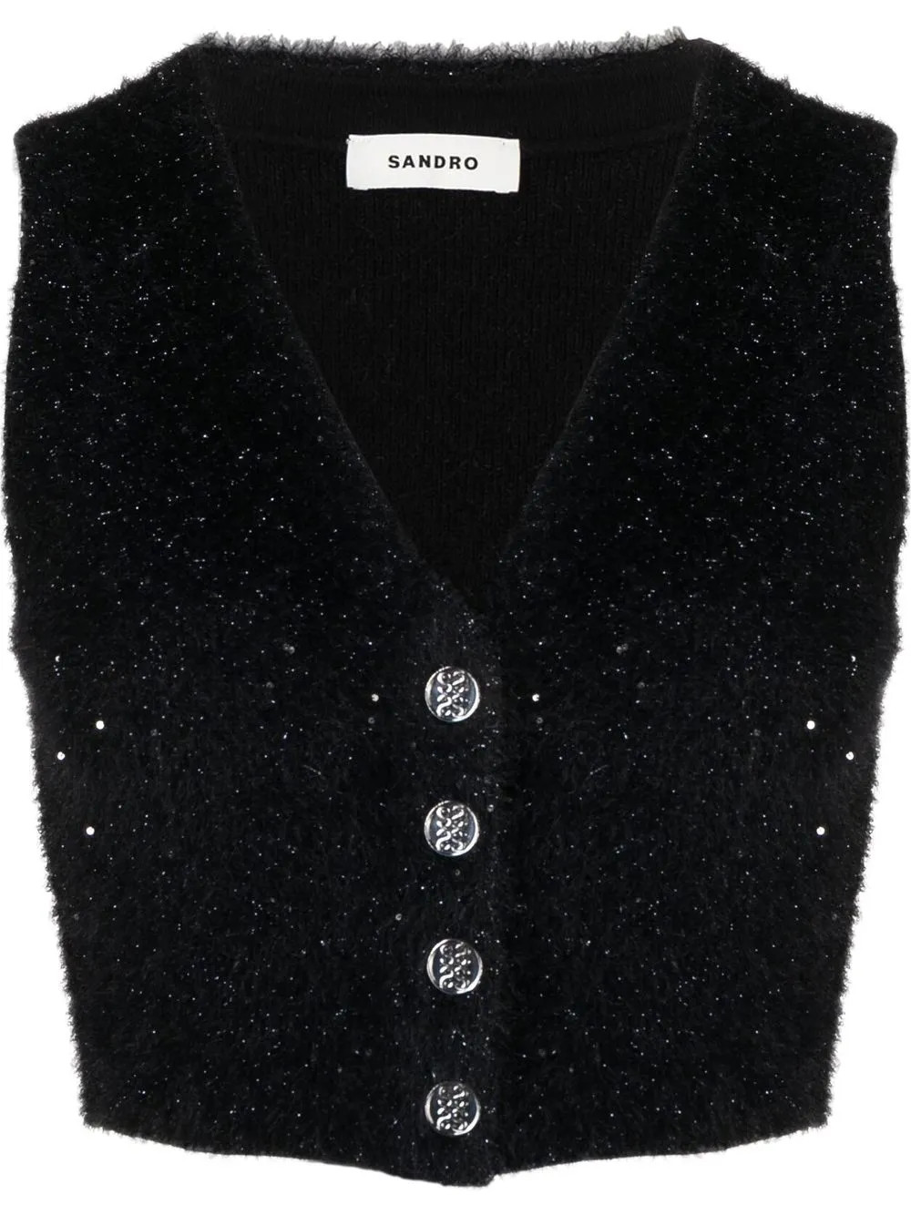 cropped knit vest | Farfetch Global