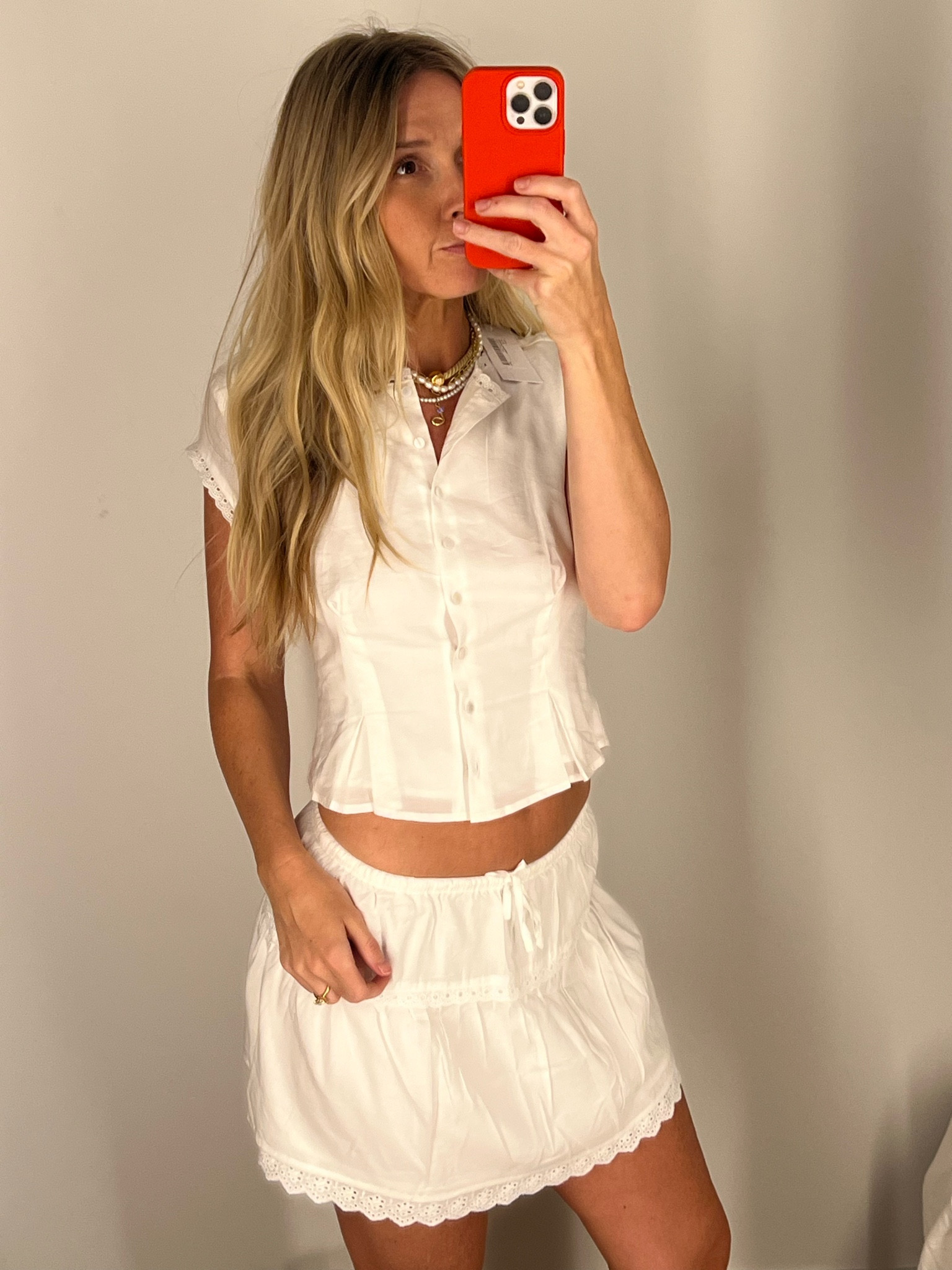 most darling and perfect white set (talking to all my bride girlies!) tried on a size 4 but would order a 2!

#LTKWedding #LTKSeasonal