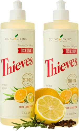 Young Living Thieves Essential Oil Infused Dish, 12fl.oz Bottles, Gentle on Hands, and has a Fres... | Amazon (US)