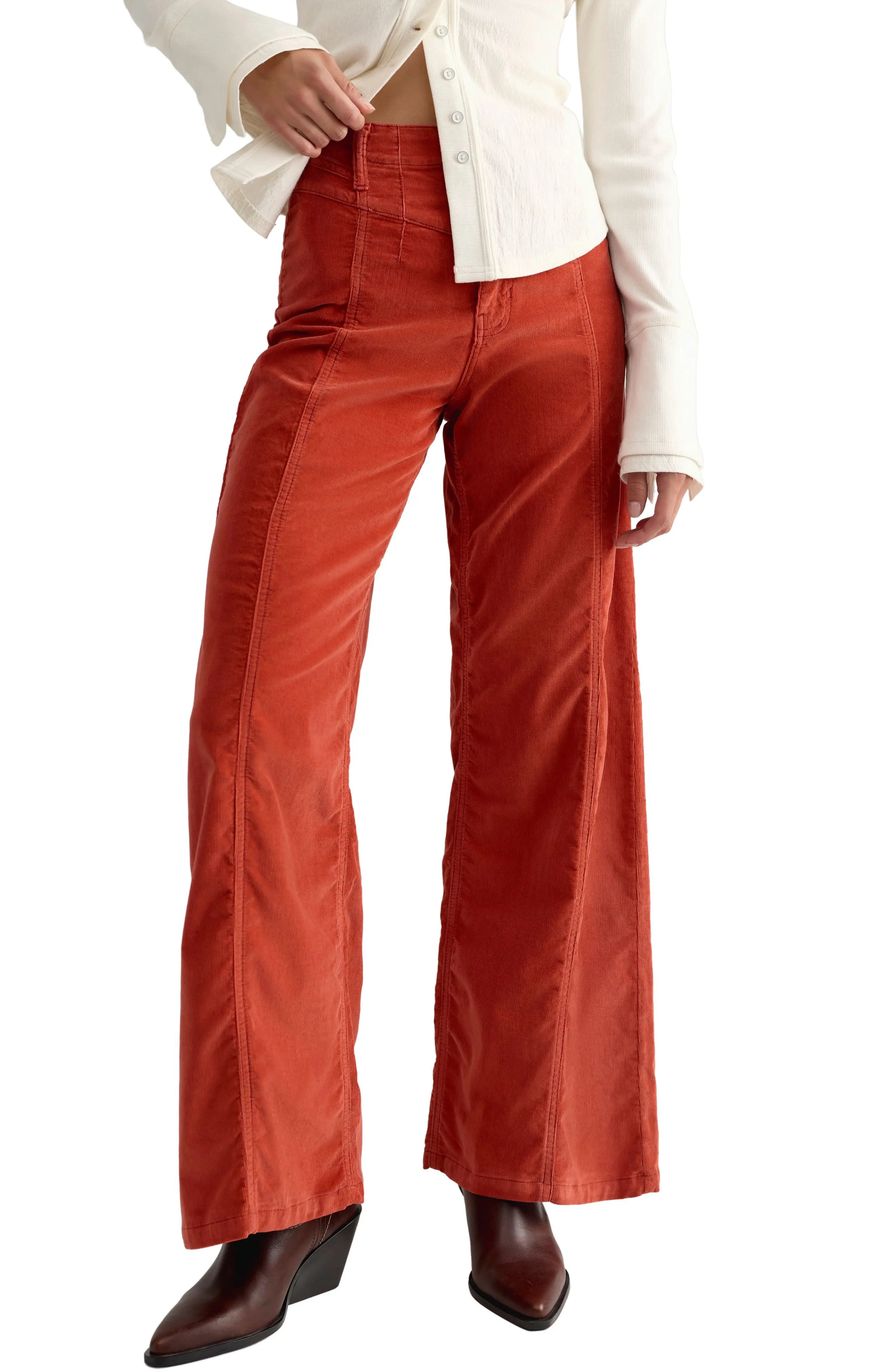 Free People Libre High Waist Wide Leg Corduroy Pants (Women) | Nordstrom | Nordstrom