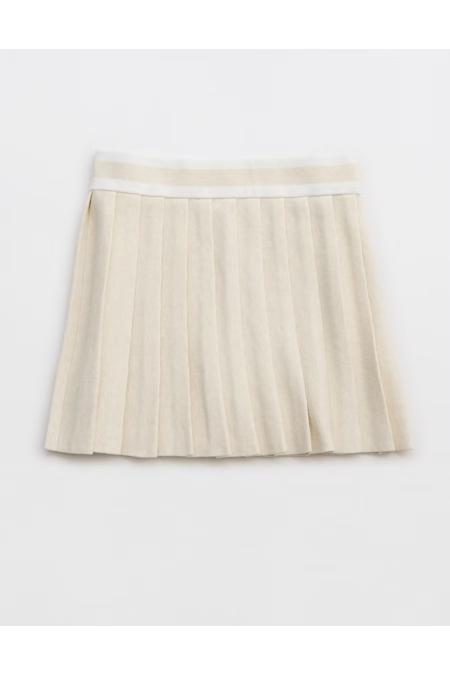 Aerie Pleated Sweater Mini Skirt Women's Heather Frost XXS | American Eagle Outfitters (US & CA)