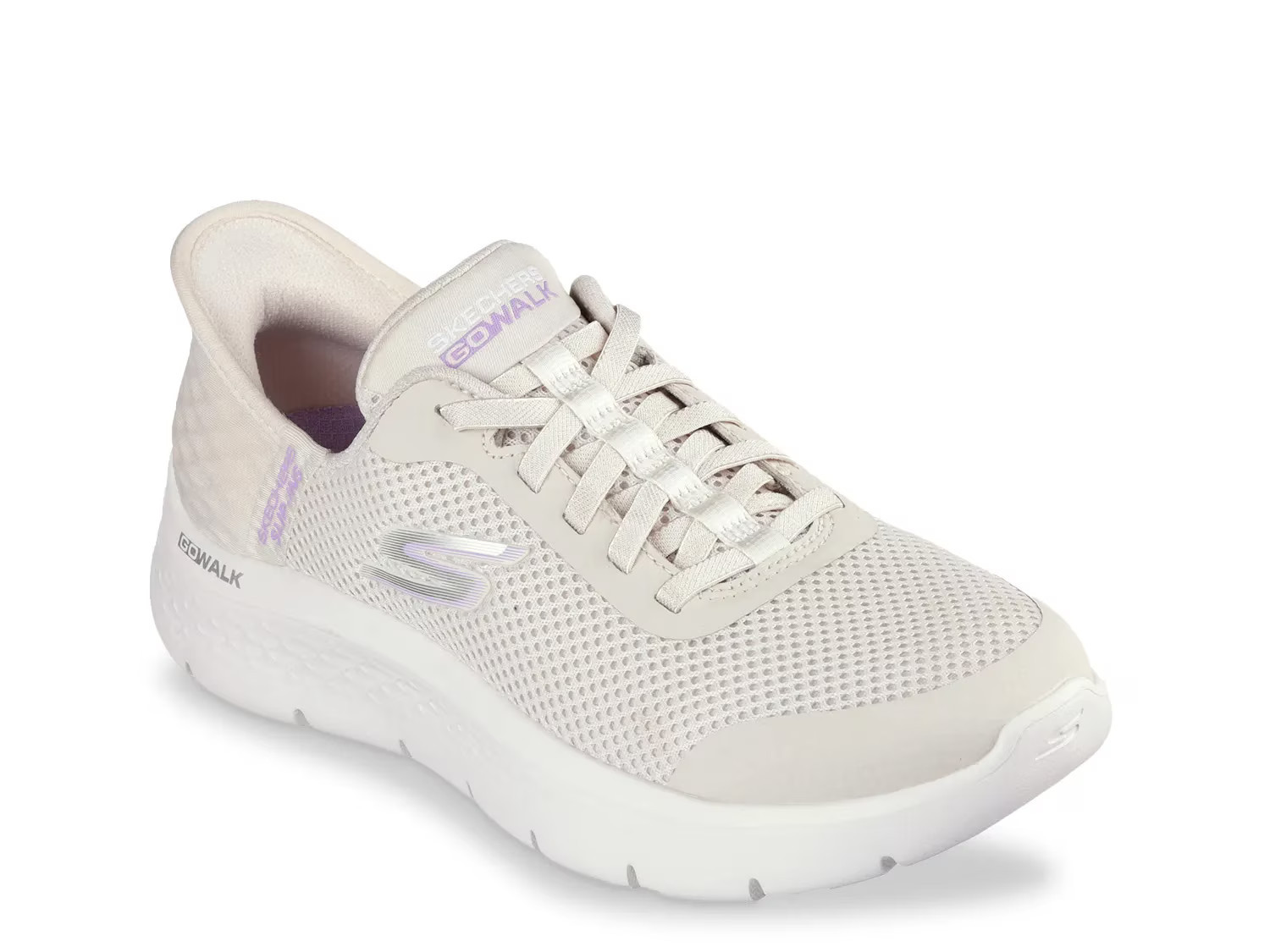 Skechers Wide Width Hands Free SlipIns GO Walk Flex Grand Entry SlipOn Sneaker | Women's | Off White | Size 7.5 | Sneakers | DSW