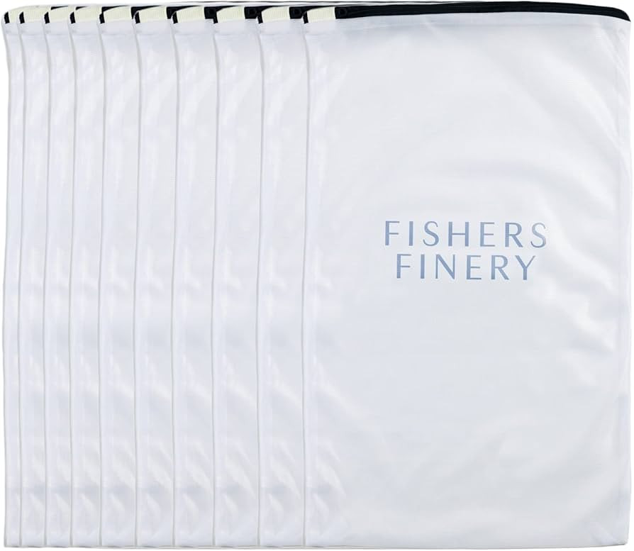 Fishers Finery Multi-Pack Mesh Wash Bag with Zipper Closure; Durable (10 pack) | Amazon (US)