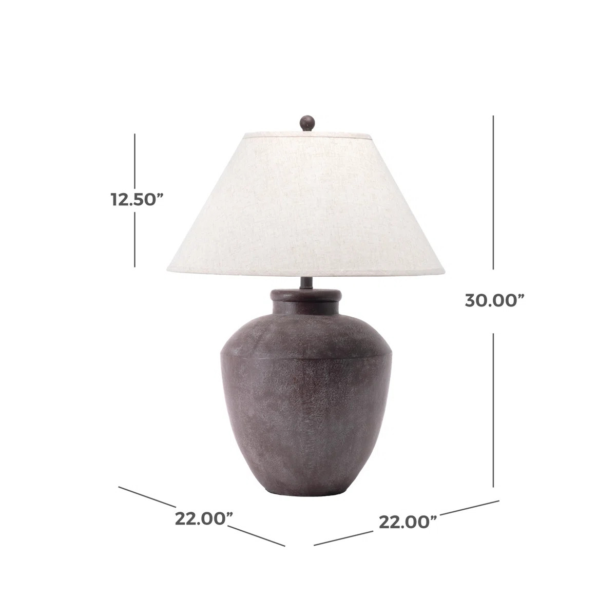 Caserta 30-inch Vintage Resin Urn Brown Table Lamp | Wayfair North America