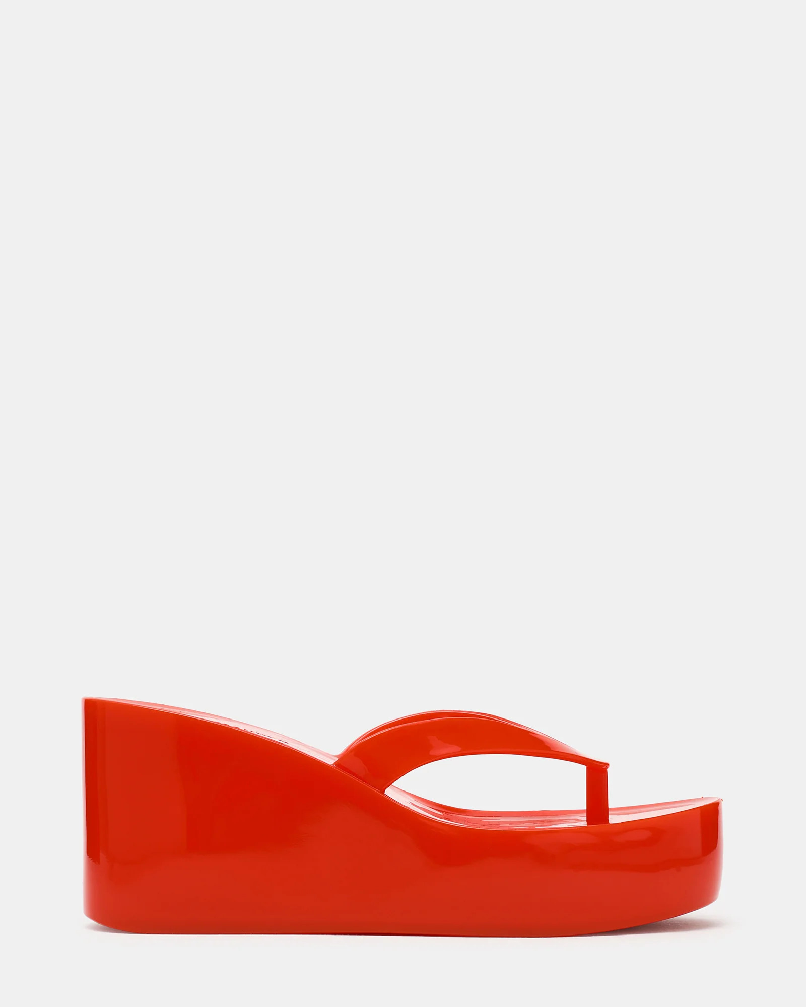 JELLA Red Thong Wedge Women's Platform Sandal | Steve Madden (US)