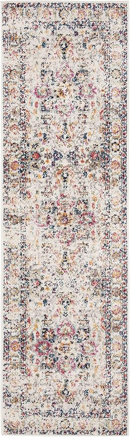 Safavieh Madison Collection MAD603R Vintage Medallion Distressed Runner, 2' 3" x 8', Fuchsia/Ivor... | Amazon (US)