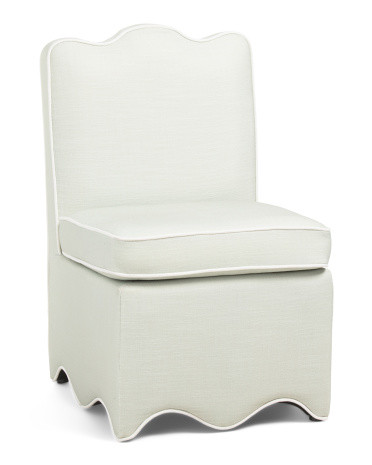 21x33 Scalloped Bottom Skirted Dining Chair | Polyester | Marshalls