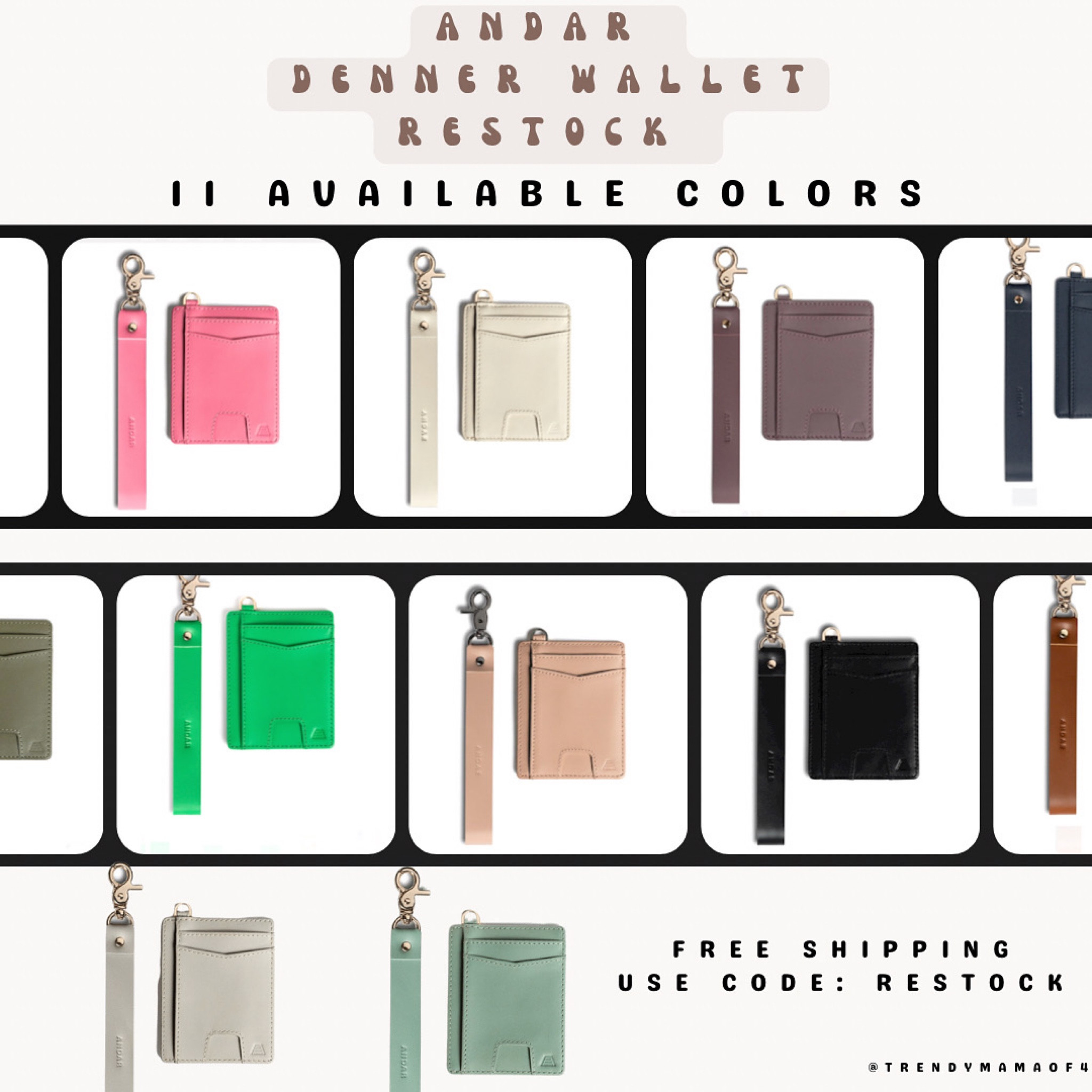 🎄 ANDAR DENNER WALLET RESTOCK🎄
11/16 at 7pm CT! Biggest restock of the Denner wallet before Christmas. 11 colors available. Perfect gift for the holidays. It’s time to take advantage of the biggest restock, and snag any of the 11 colors available. Free shipping on your Denner wallet purchase!
Use Code: RESTOCK 

https://andar.crrnt.app/JwYQqXn2

@andar @carry.andar 
#carrywhatmatters #andar #carryandar #andargoods

#LTKGiftGuide #LTKHoliday #LTKSeasonal