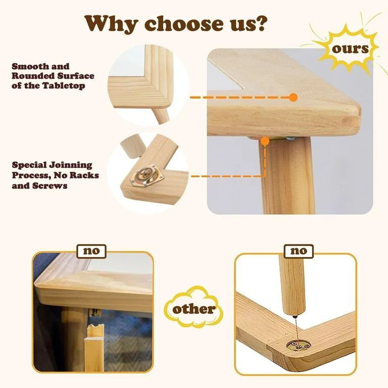 Sweet Time Kids Table with Storage Bin,Sensory Table for Toddler, Kids Activity Table for Play St... | Walmart (US)