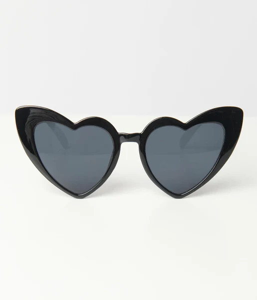 Unique Vintage Black Heart Sunglasses | UniqueVintage