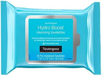 Neutrogena Hydro Boost Cleanser Facial Wipes, 25 Count (Pack of 3) | Amazon (US)
