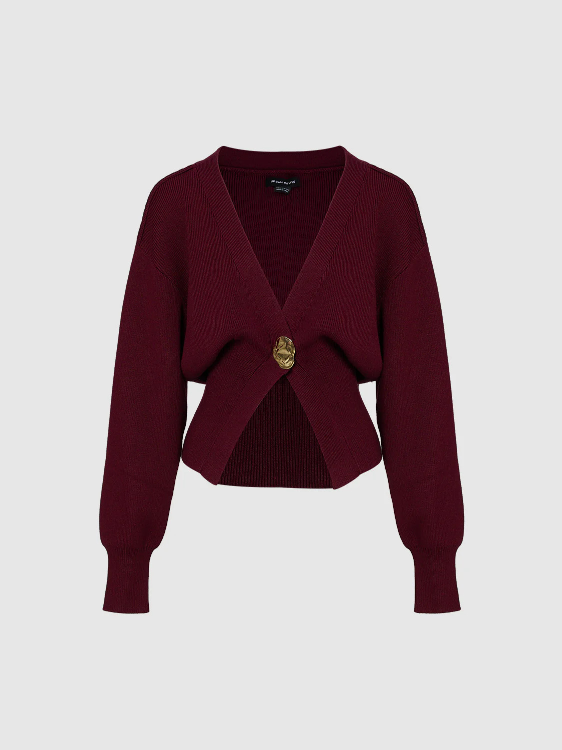 Cardigan tricoté à col en V | Urban Revivo