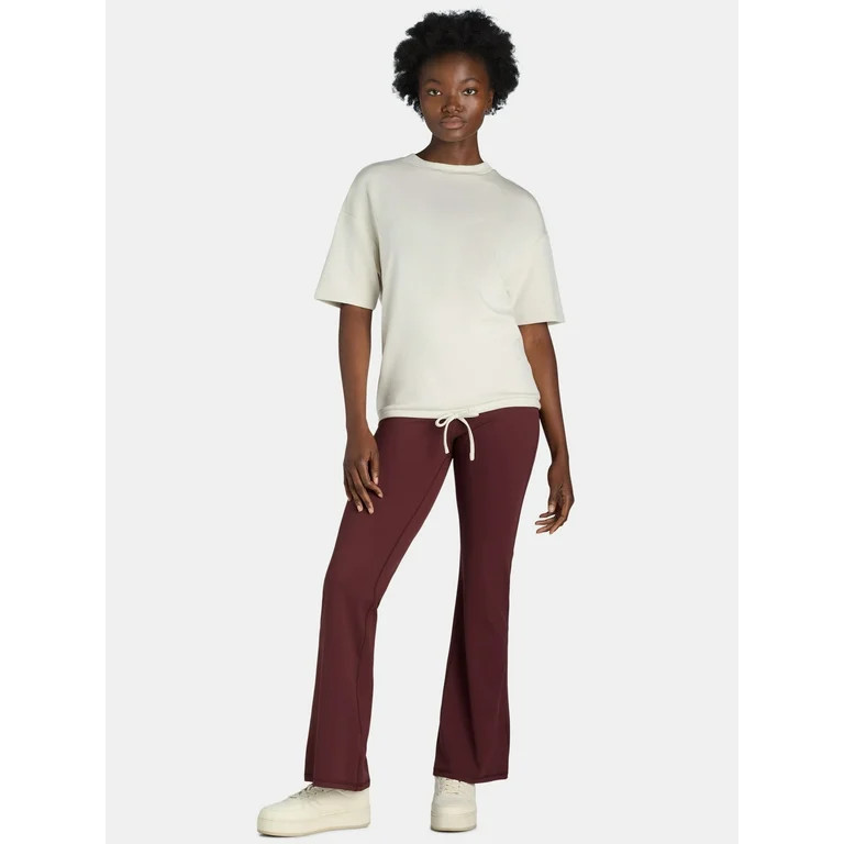 Avia Women's Short Sleeve Scuba Cinch Waist Tee, Sizes XS-XXXL | Walmart (US)