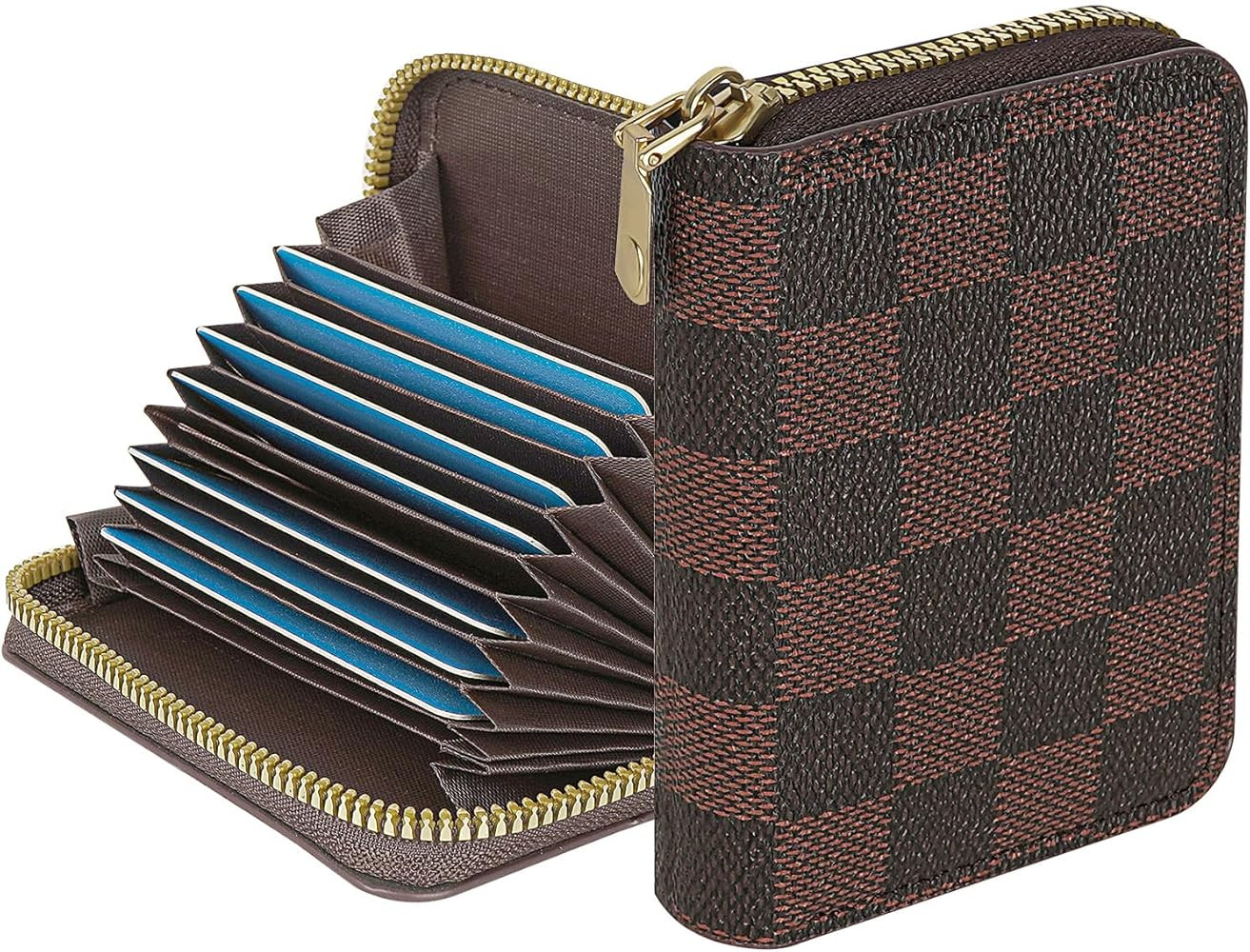 Credit Card Organizer for Women, Portable Credit Card Holder with Zipper, RFID Credit Card Wallet... | Amazon (US)