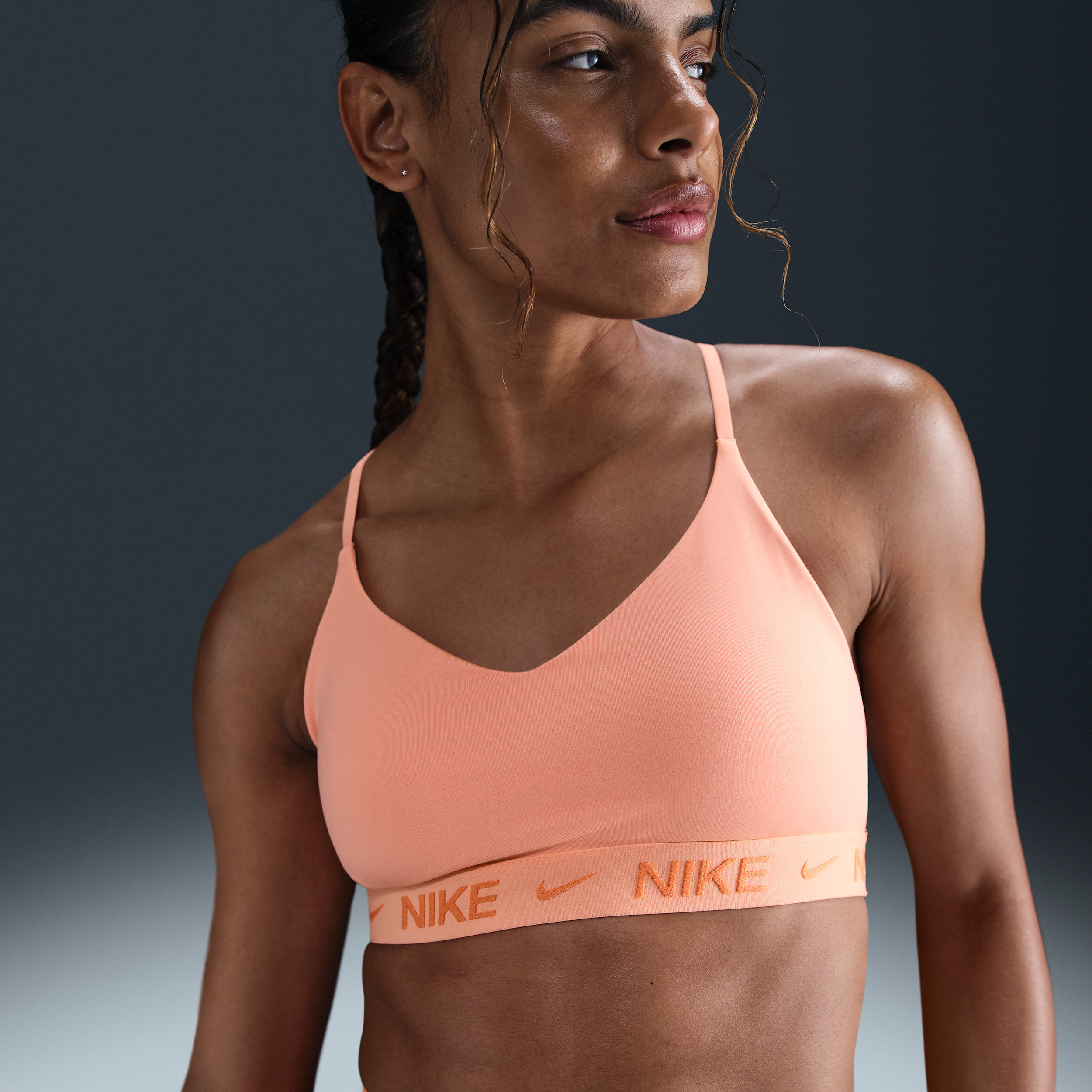 Nike Women's Indy Light Support Padded Adjustable Sports Bra in Orange | FD1062-844 | Nike (US)