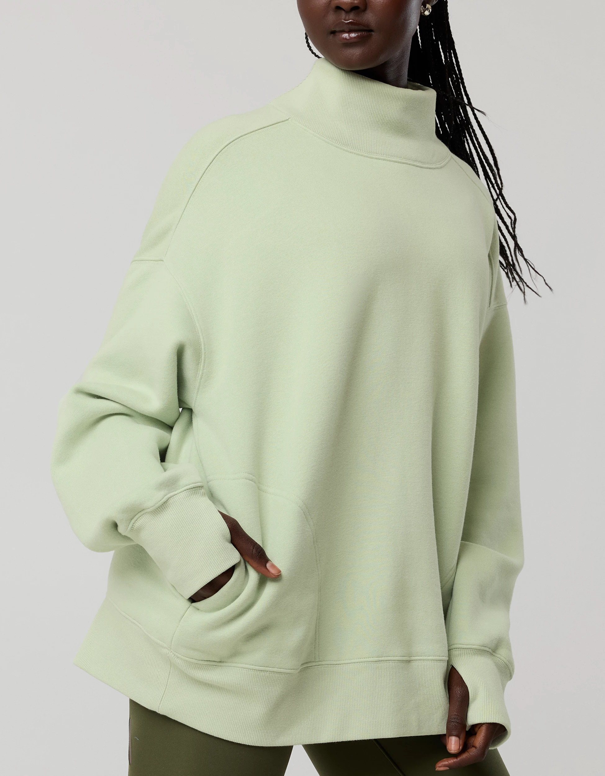 OFFLINE By Aerie Cloud Fleece Oversized Mockneck Sweatshirt | American Eagle Outfitters (US & CA)