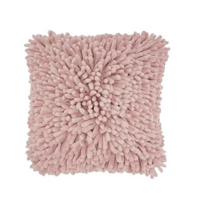 HomeRoots 20" Pale Pink Soft Nubby Shag Throw Pillow | Target