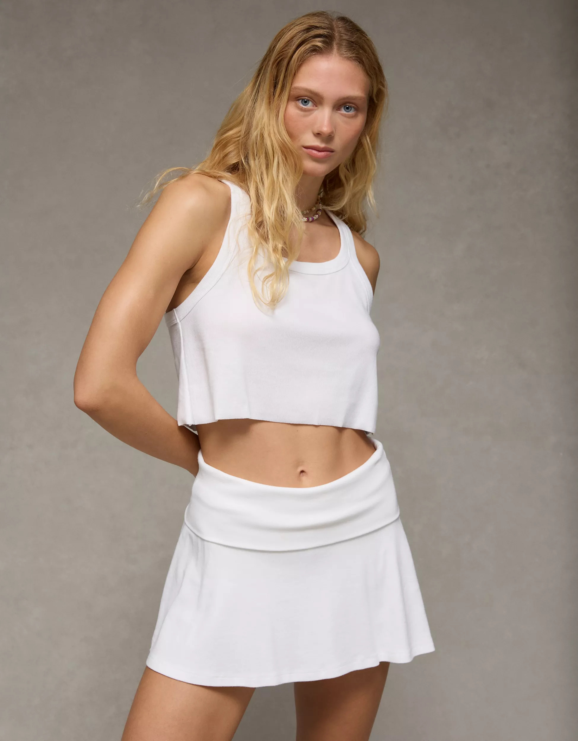 AE Foldover Knit Mini Skort | American Eagle Outfitters (US & CA)