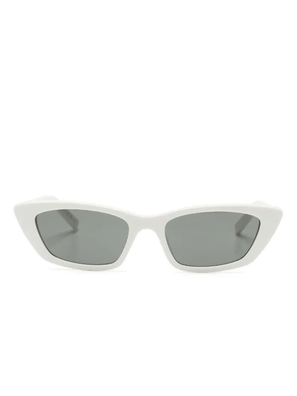 Saint Laurent Eyewear Klassische Cat-Eye-Sonnenbrille | Weiß | FARFETCH DE | Farfetch Global