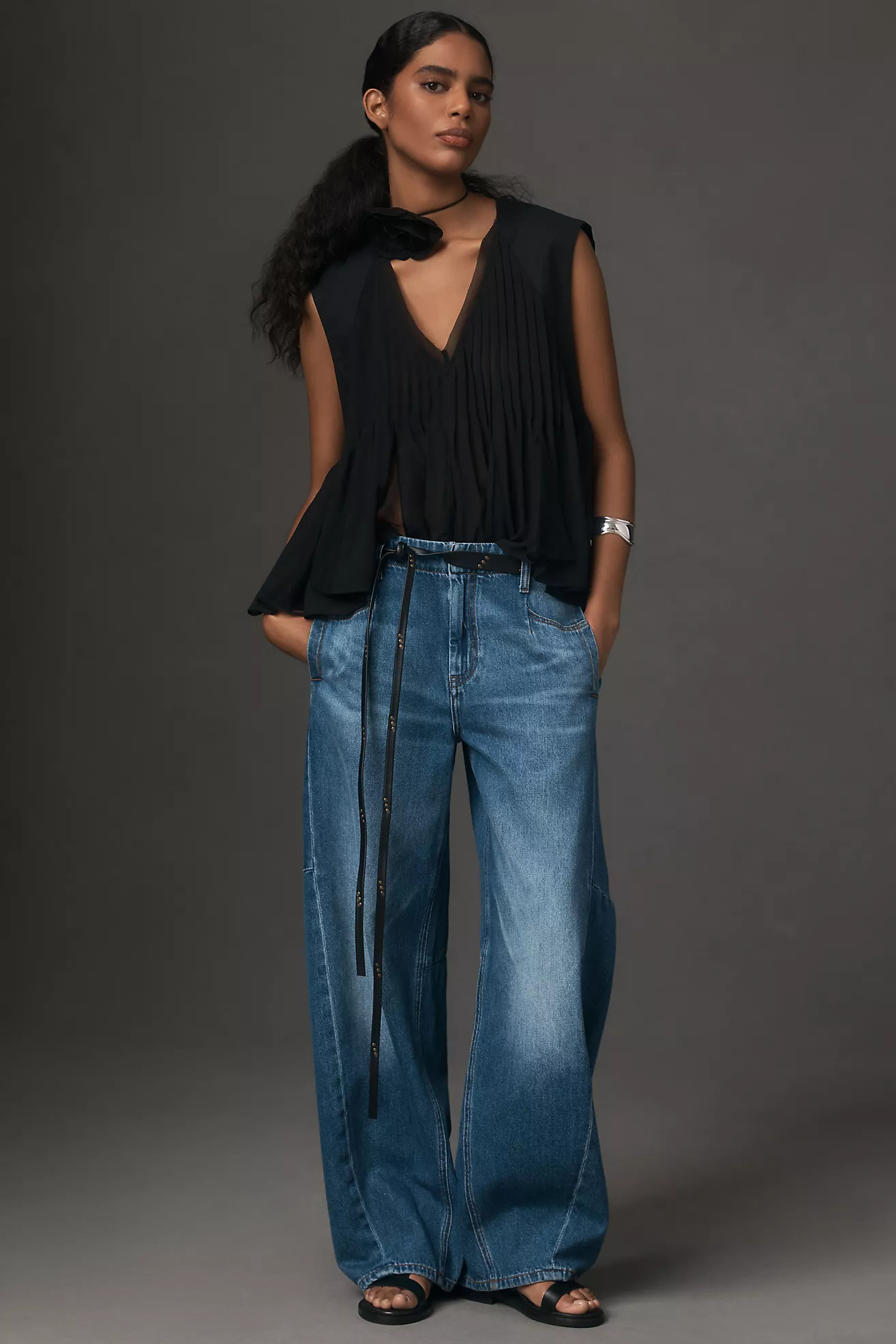 Pilcro Full-Length Relaxed Barrel Jeans | Anthropologie (US)