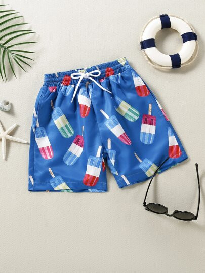 Toddler Boys Random Print Swim Shorts | SHEIN