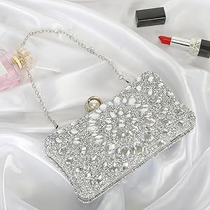 Beaguful Women's Evening Bags Sparkly Rhinestone Clutch Purses Luxury Handbags | Amazon (US)
