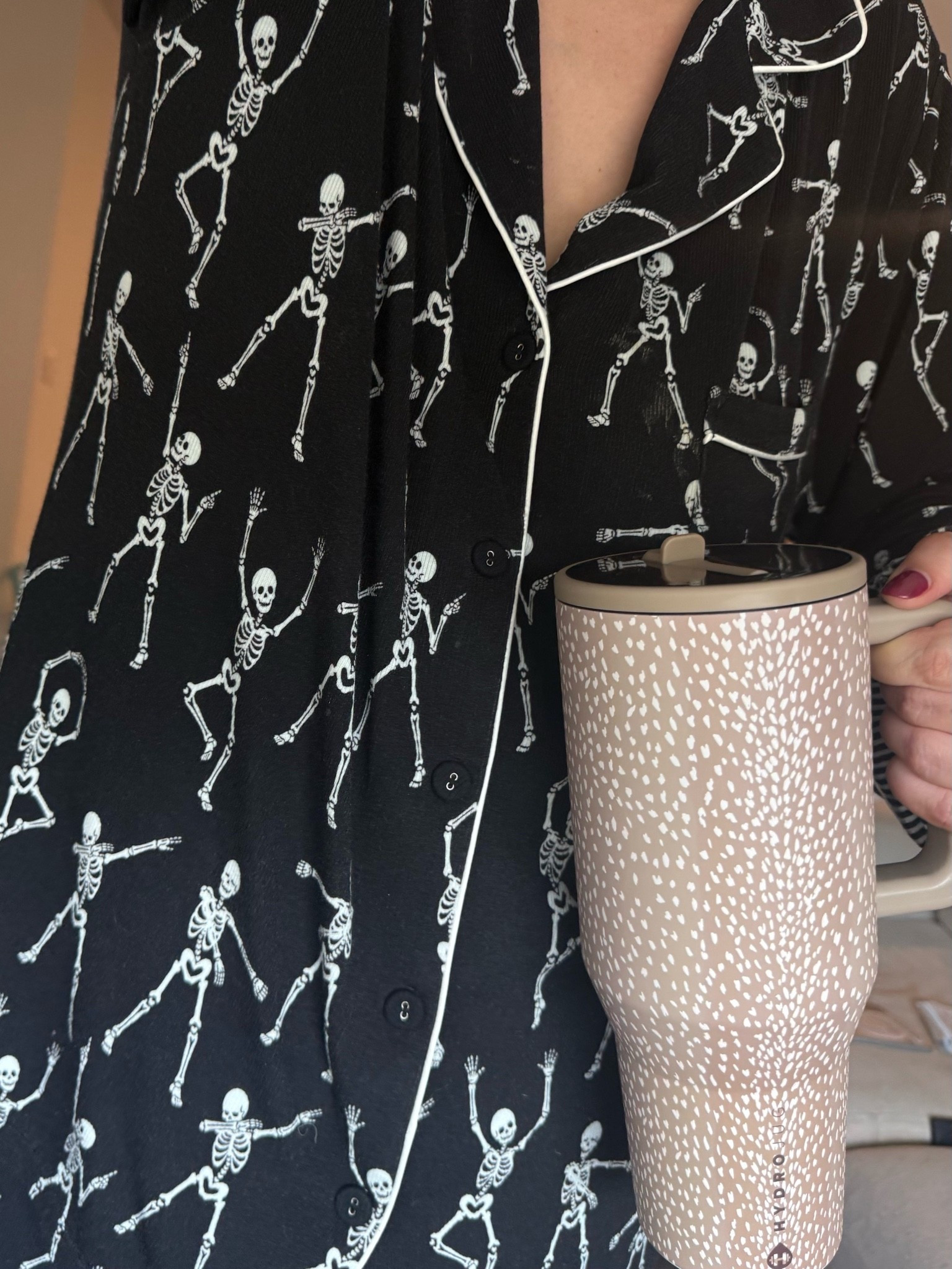 Skeleton pjs wearing xl and new fall hydrojug!!

#LTKootd