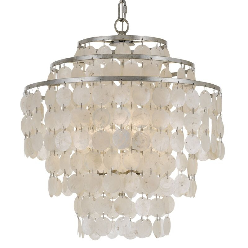 Brielle 4-Light Chandelier, Antiqued Silver | One Kings Lane
