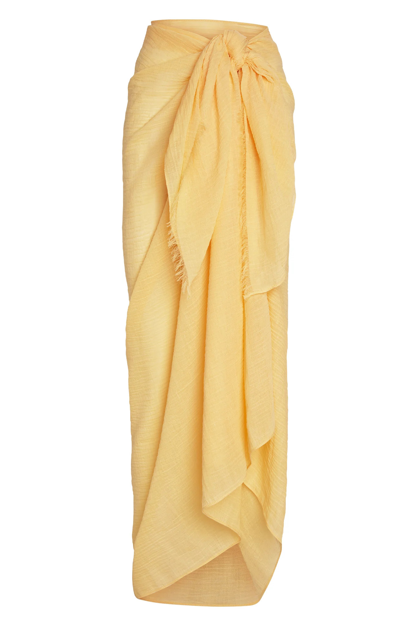 St. Tropez Sarong - Honey Crinkle Linen | Monday Swimwear