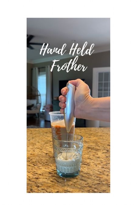 This handheld frother is such a great little tool for at home coffees! I love to froth up my creamer for a special treat! #coffee #athomecoffee #coffeebreak #milkfrother

#LTKhome #LTKFind #LTKover40
