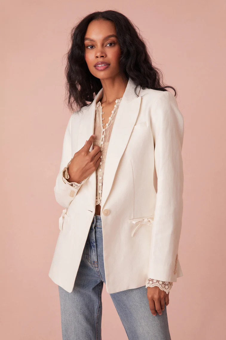 Lamia Tailored Suit Jacket | LOVESHACKFANCY