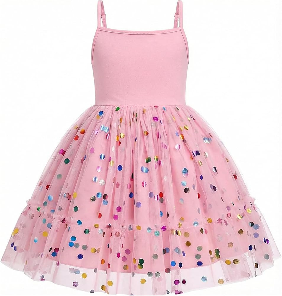 Arshiner Toddler Girls Tulle Dress Tutu Birthday Princess Dresses Formal Photoshoot Outfit Summer... | Amazon (US)