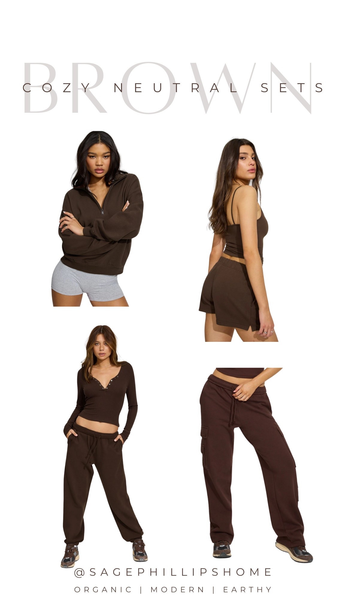 I always walk through the garage and instantly get flashbacks to my teenage years 😂 But last week I was shopping in person (rare moment lol) and found these cozy brown gems! I grabbed the sweater, the grey shorts are SOOO good, and I had to get the brown shorts and the sweatpants to complete the fit. Loved them enough to share and maybe I’ll do a try-on later, but for now, take my word. 🤎

#LTKsale #LTKsummer #LTKbeauty