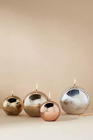 Metallic Sphere Candle | Anthropologie (US)