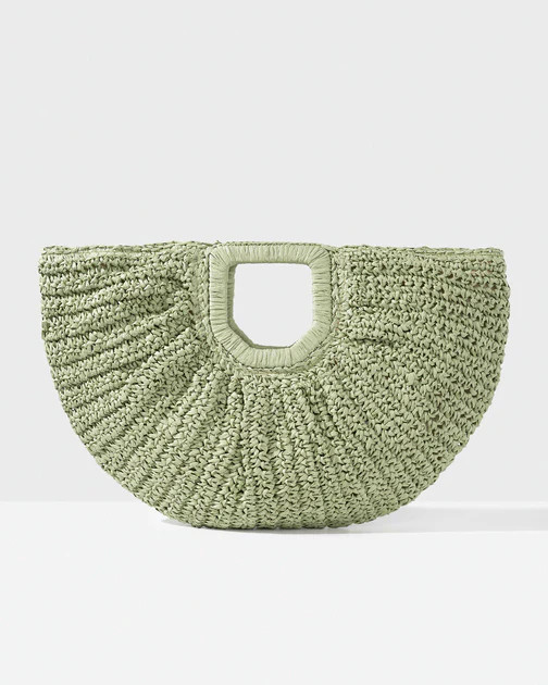 Tara Straw Woven Tote - Sage | VICI