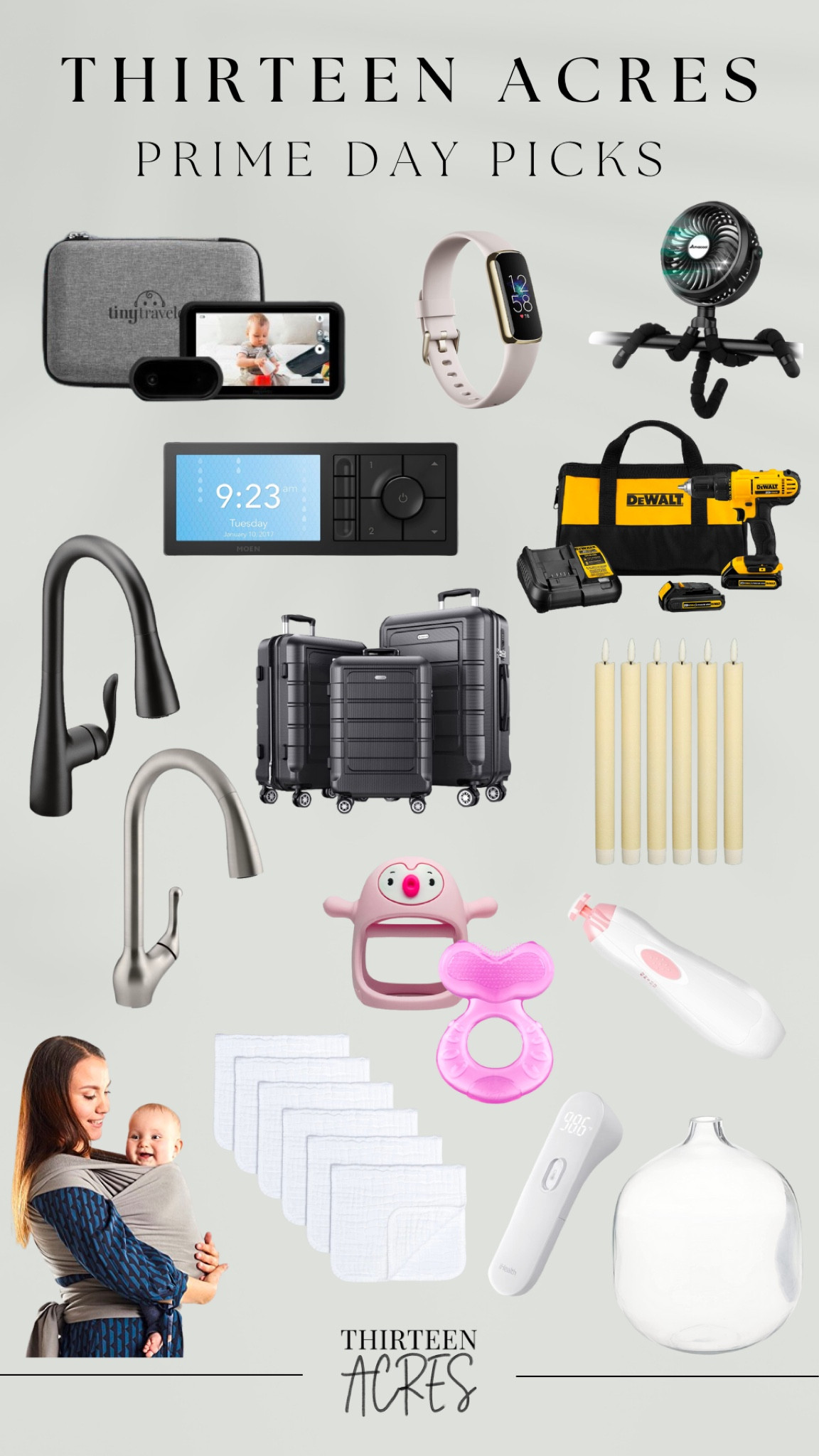 Items we own and love that are on sale for Prime Day!

Luggage, teethers, faucet, fan, Fitbit, smart shower, burp clothes, candles, vase, sale.

#LTKhome #LTKbaby #LTKxPrimeDay