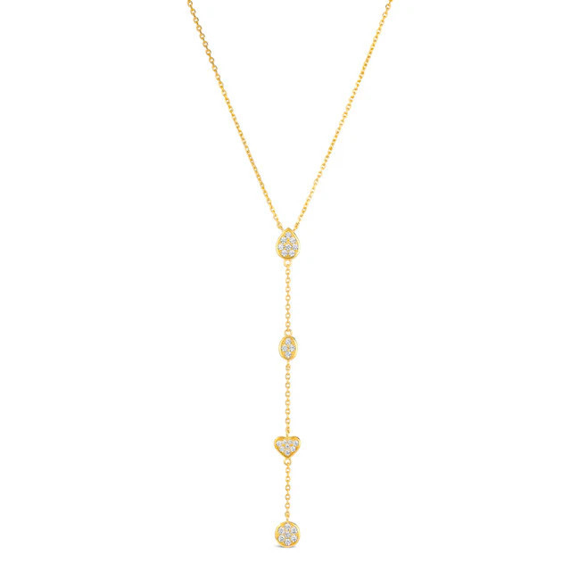 Anna Zuckerman Y Not Lariat Necklace in Gold | Anna Zuckerman