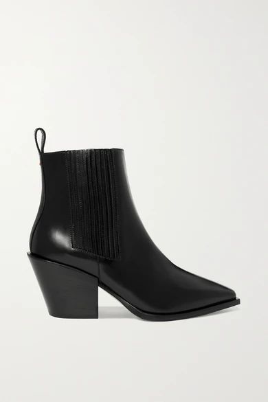 aeyde - Kate Leather Ankle Boots - Black | NET-A-PORTER (US)
