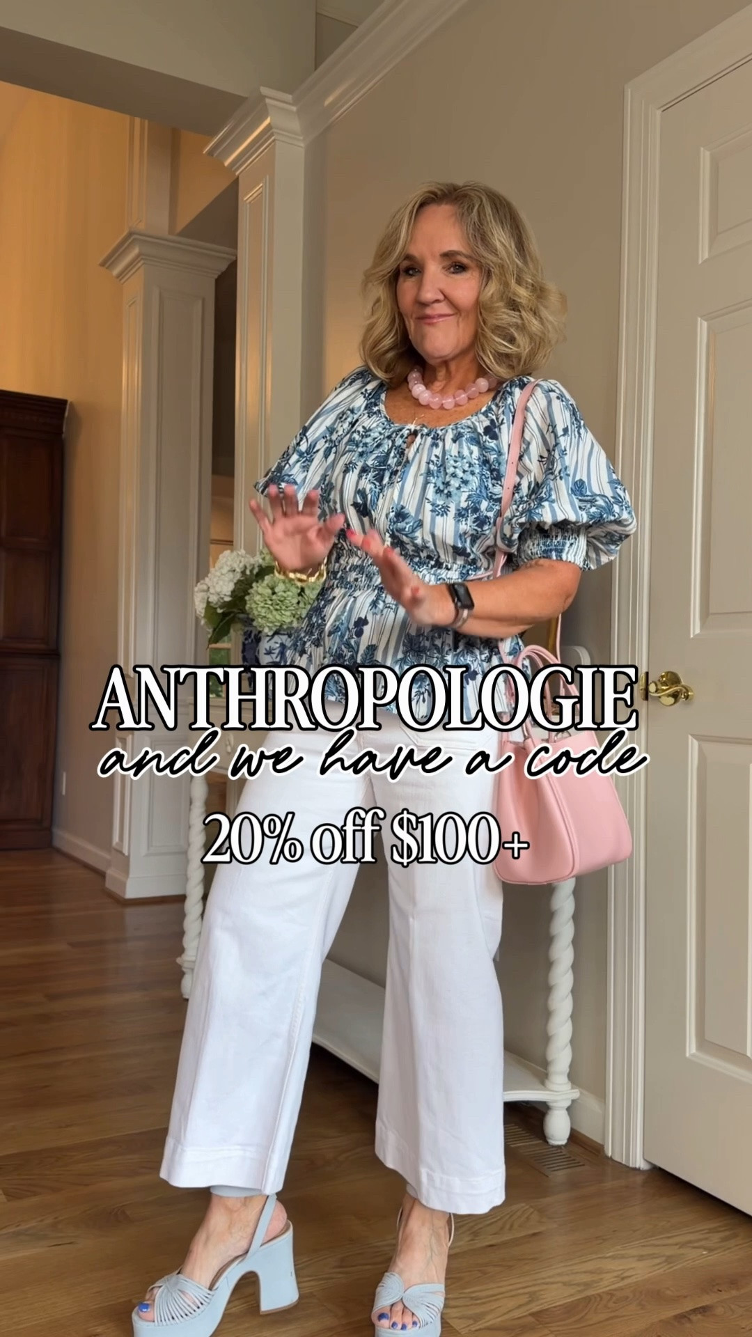 20% off you order of $100+ with code NANETTE20 all weekend!!! Until Sunday May 10th 
Dresses I’m in an 8/medium regular 
Mabel Oxford and chambray top size down to small 
Paige denim true to size wearing 29 reg in straight leg and 29 petite in cropped wide leg 
AG tapered denim I’m in a 29 and cut a few inches off. This is a lightweight denim nice to wear loose. You could prob size down though. 
Somerset liken top size medium 
Colette pants I wear a 29 and depends on whether I want cropped or full length if I get a petite or not 
Don’t miss the accessories too! Shoes are true to size

#LTKSeasonal #LTKOver40 #LTKSaleAlert