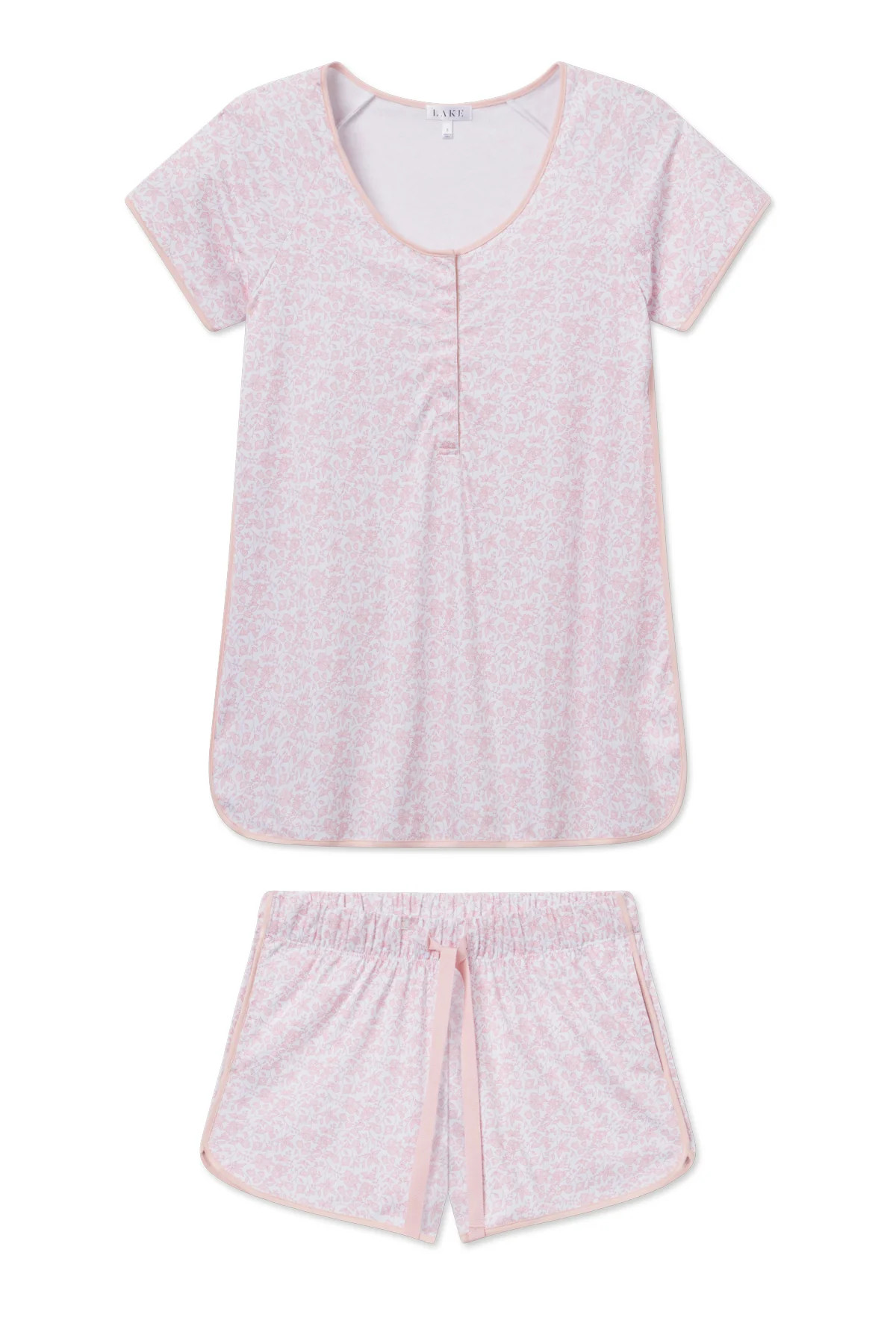 Pima Maternity Shorts Set in English Rose Garden Floral | Lake Pajamas