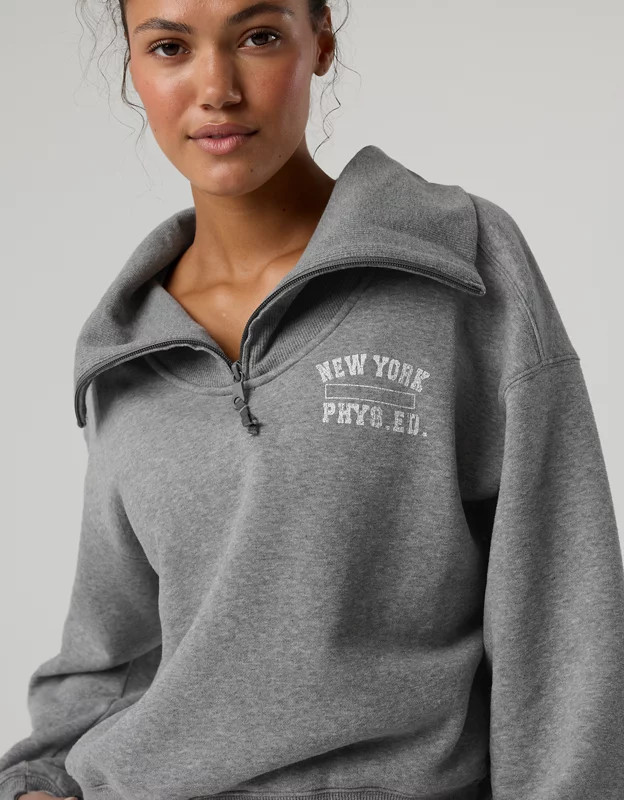 OFFLINE By Aerie Cloud Fleece Quarter Zip Sweatshirt | American Eagle Outfitters (US & CA)