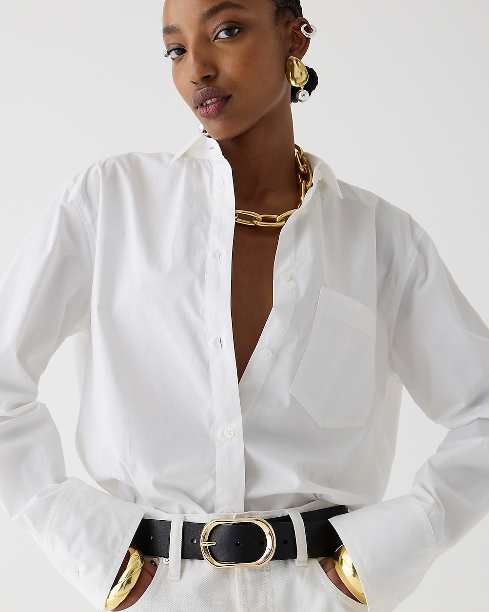 Petite Garçon classic shirt in cotton poplin | J. Crew US