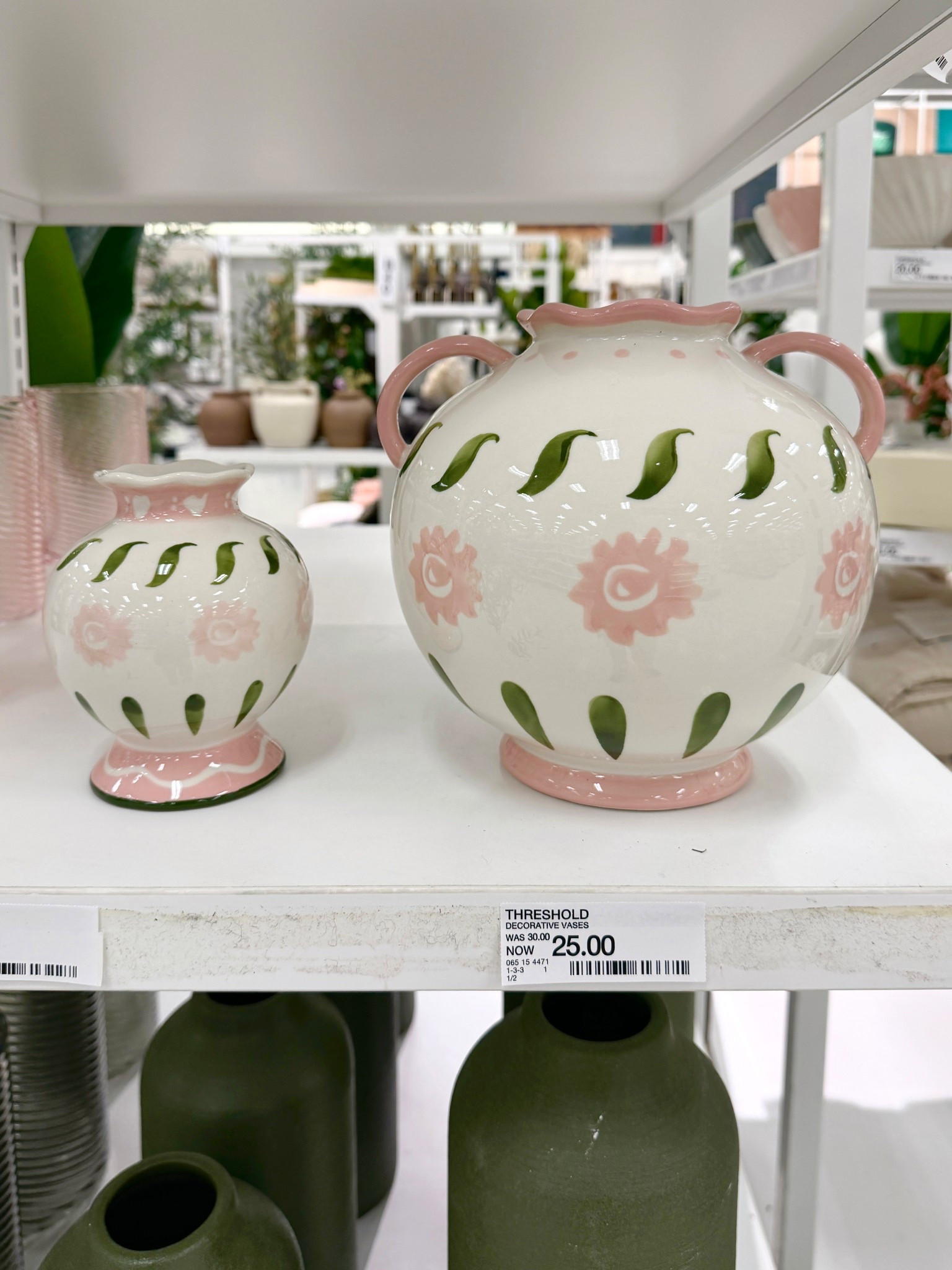 Such a sweet spring find! 🌸 These Painted Ceramic Bud Vases add the prettiest pop of pink with its soft pink-and-white painted finish. 💓 The rounded shape feels playful yet polished, making it perfect for a shelf, bedside table, or styled with a single stem for an easy seasonal refresh! 🌿  New at Target and so cute for spring—linked along with a few more vase finds! 🤗 #TargetFinds #SpringDecor #HomeDecor 

#LTKFindsUnder50 #LTKSeasonal #LTKHome
