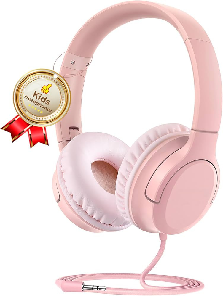 DyBaxa Kids Headphones, Wired Foldable On-Ear Headphones for Kids, Volume Limiter 94dB, Kid Headp... | Amazon (US)