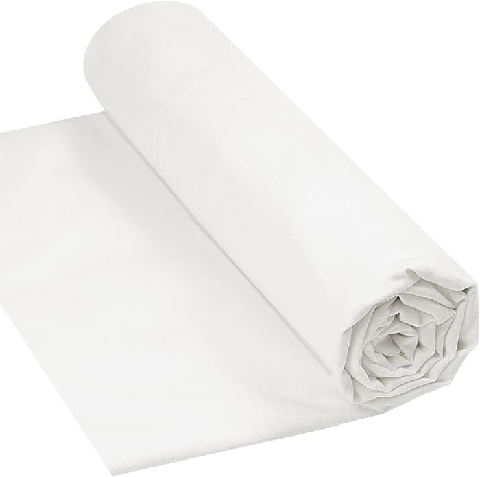 Light Weight 100% Cotton Muslin Fabric: 59 inch x 2,5,10 Yards Bleached Muslin Linen Fabric Mater... | Amazon (US)