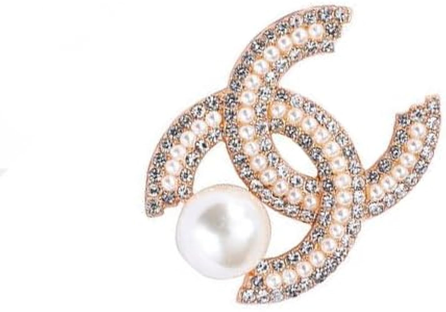 Elegant Crystal-Embellished Gold Brooch \u2013 Timeless Quilted Design, Versatile Accessory for W... | Amazon (US)